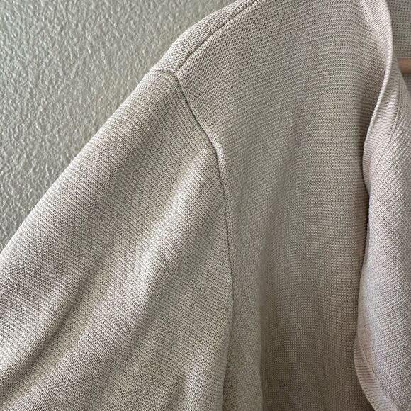 J Crew Juliette Collarless Sweater Blazer Cardigan in Linen Blend Cream Size XL - Picture 3 of 10